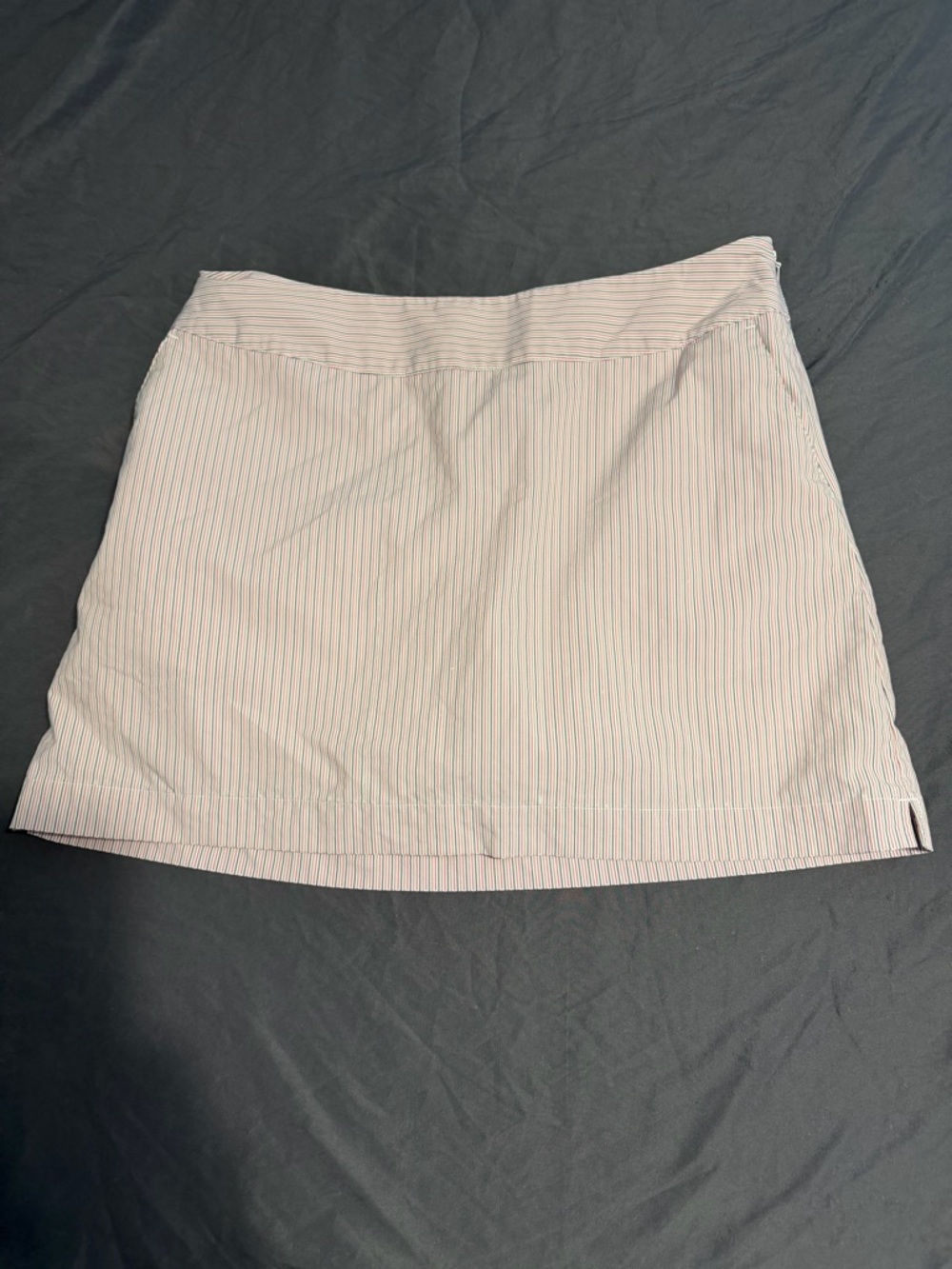 adidas Light Pink Pinstripe Mini Skirt